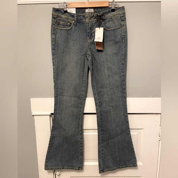 Faded Wash Flare Leg Jeans - Picture 1 of 10